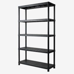 Étagère en plastique économique 120 x 40 x 187 cm - noir