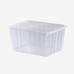 Boîte plastique alimentaire avec couvercle Carty - 1,8 L - lot de 25 
