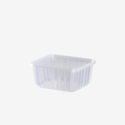 Boîte plastique alimentaire avec couvercle Carty - 0,45 L - lot de 25 