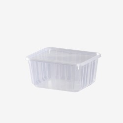 Boîte plastique alimentaire avec couvercle Carty - 0,75 L - lot de 25 