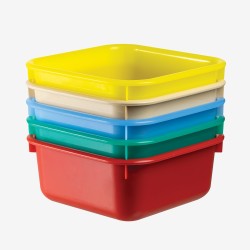 Cuvettes carrées  3 L - lot de 6 - couleurs HACCP