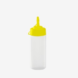 Biberon à sauce col large - jaune - 0,25L