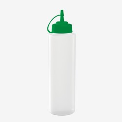 Biberon à sauce col large - vert - 0,75L