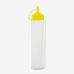 Biberon à sauce col large - jaune - 0,75L