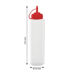 Biberon à sauce col large - lot 3 couleurs - 0,75L