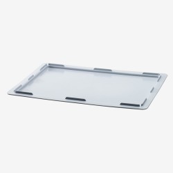 Couvercle pour demi bac à pâtons 400 x 300 x 30 mm - gris