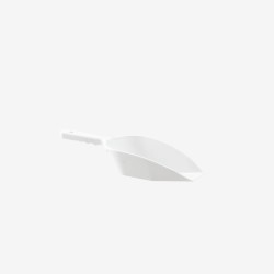 Pelle alimentaire plastique doseuse à fond plat - 11 cl - blanc 