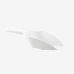 Pelle alimentaire plastique doseuse à fond plat - 45 cl - blanc 