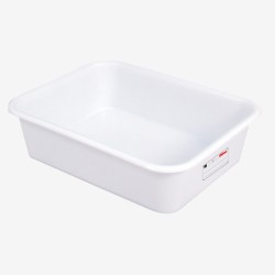 Bac à diviseuse avec zone de traçabilité inscriptible - 20 L - blanc