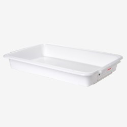 Divider tray with writable traceability area - 600 x 400 mm - white