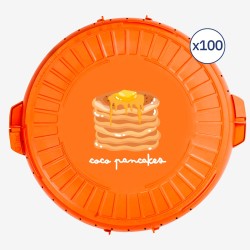 Boîte ronde réutilisable personnalisée - terracotta - Min. 100 unités